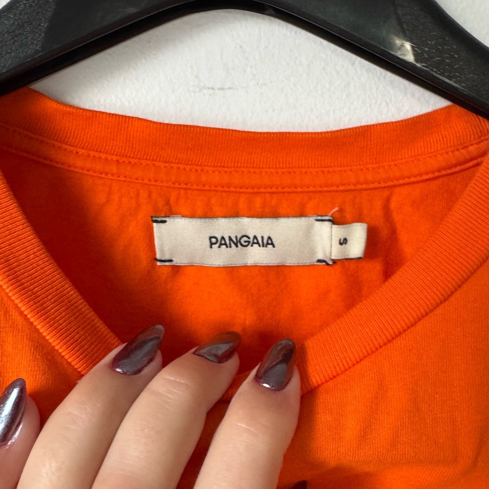 Pangaia Orange Basic Tee Size Small - image 4
